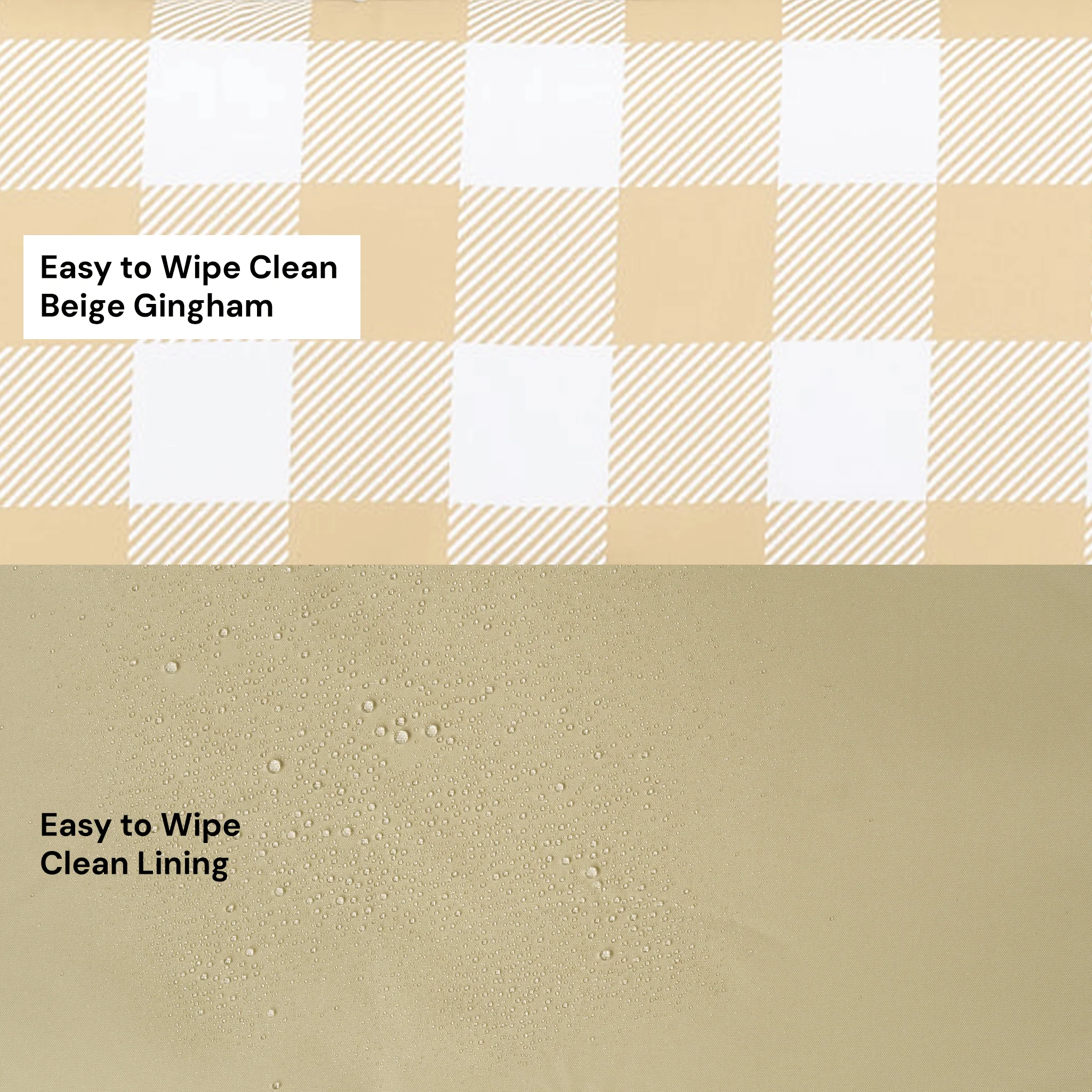 Change Mat Clutch - Beige Gingham - Image 5
