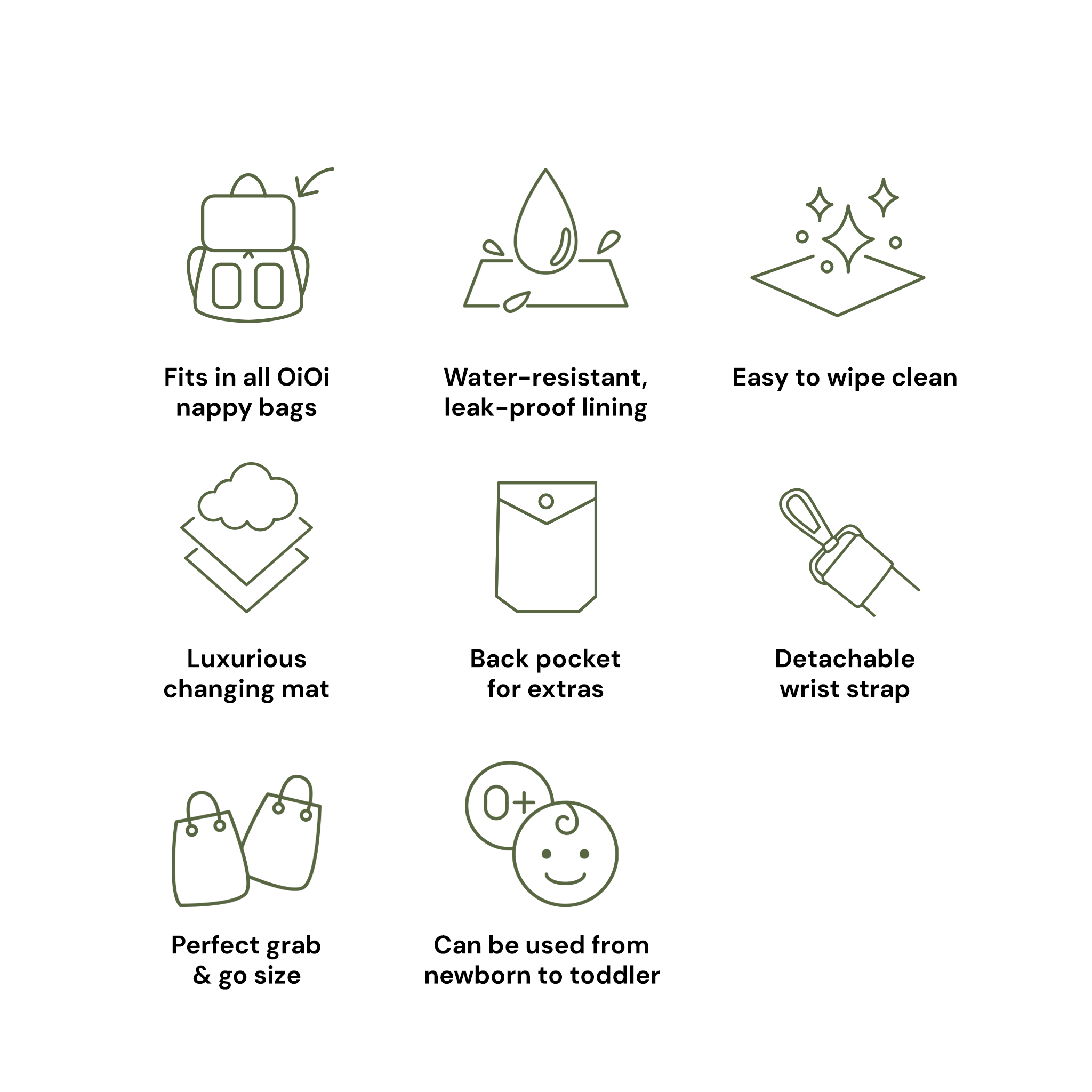 Nappy Changing Pouch - Oat Vegan Leather - Image 9